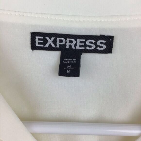 Express Bomber Jacket, NWT Cream Bomber Zip Jacket, Size - Medium - Picture 4 of 8